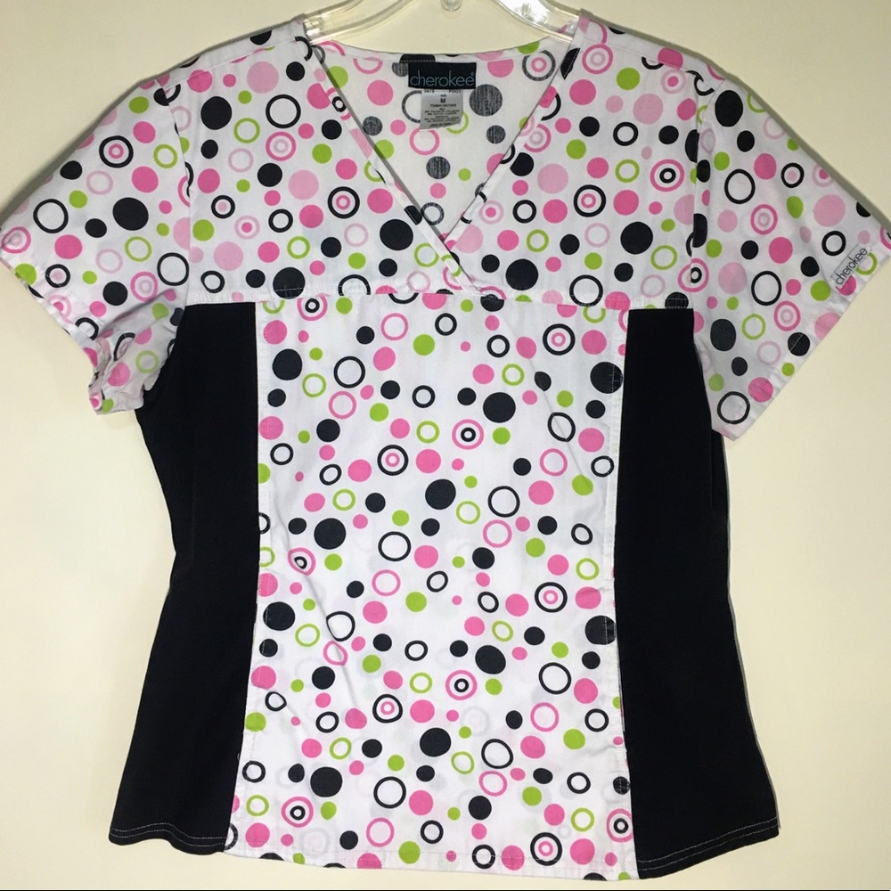 Cherokee Scrub Top with Spandex Sides - Medium